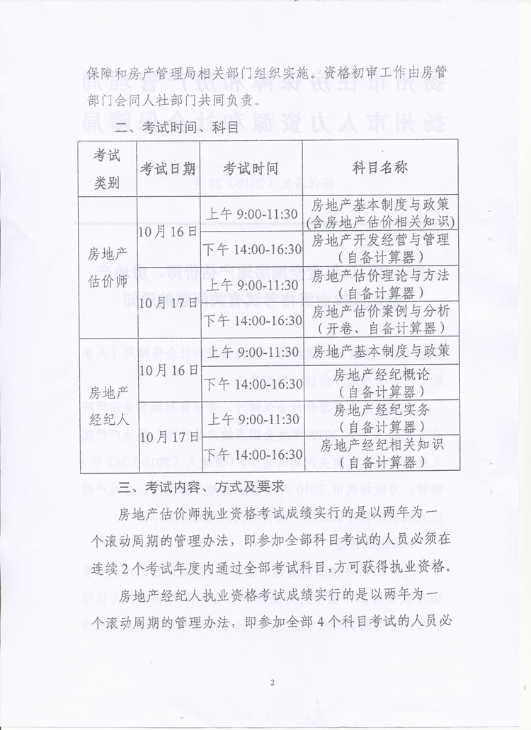 關于做好2010年度房地產(chǎn)估價師、房地產(chǎn)經(jīng)紀人執(zhí)業(yè)資格考試考務工作的通知