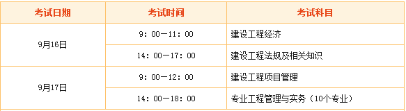 福建2018年一級(jí)建造師考試時(shí)間是什么時(shí)候？