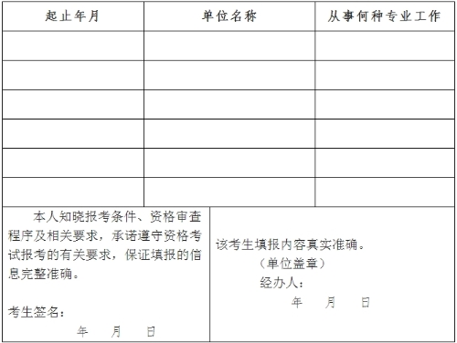 工作簡(jiǎn)歷表